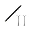 3D Cat Eye Nail Art Pen Y-Shaped Chitin Eye Nail Magnet Tool 2 Y-Shaped Iron Pieces 1 Magnet Pen for Both Heads Ideal for 3D Cat Eye Gel Nail Art Easy Operation for Salon/DIY (Black / 3D 캣아이 네일 아트 펜 Y자형 키틴 아이 네일 마그넷 툴 Y자형 철 조각 2개 양쪽 머리용 마그넷 펜 1개 3D 고양이 눈 젤 네일 아트에 최적 살롱·DIY용 간편 조작 (검정