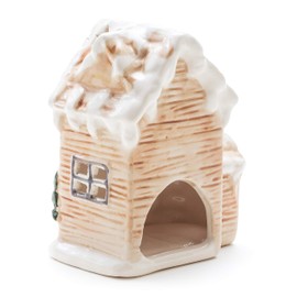 DARO DEKO Ceramic Christmas House Tea Light Holder 10 x 12.5 cm