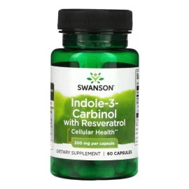 Indol 3 Carbinol Swanson 200 mg con resveratrol 60 cápsulas