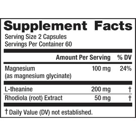 Natural Vitality Calm® Mood & Stress Relief Capsules, Magnesium Glycinate Supplement, 120 Caps