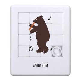 'Flute Playing Grizzly Bear' Sliding Puzzle (PZ00029857)