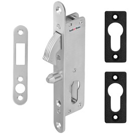 KOTARBAU® Hook Lock Sliding Gates Mortise Lock H-35 Hook Latch Lock Sliding Door Lock Galvanised Corrosion Resistant Strike Plate Entrance Gate