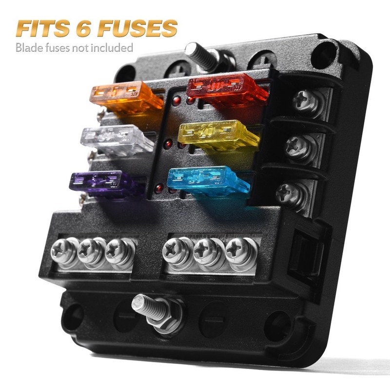 Mictuning Waterproof Car Fuse Box Fuse Holder with LED Display