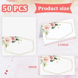 Pack of 50 Blank Postcards, White, Wedding, Banquet, Event, Sitting, Folded Card, Event Decoration, Card Can Write, Competitions, Votes, Carnival with Space for Name, E-mail Address, Phone Number, 9 x