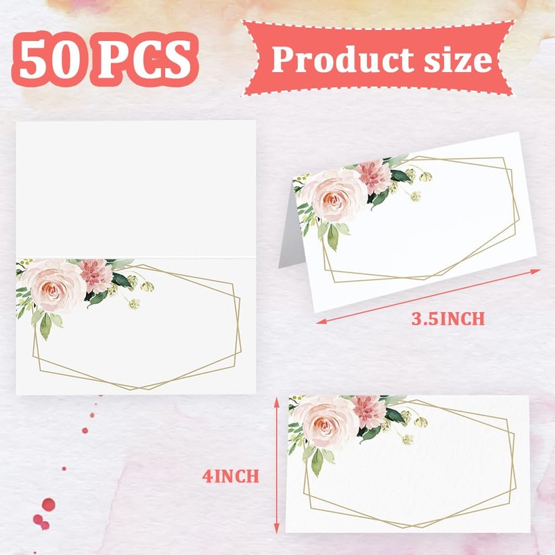 Pack of 50 Blank Postcards, White, Wedding, Banquet, Event, Sitting,