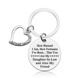 Vadaka Daughter in Law Gifts from Mother in Law To My Bonus Daughter in Law Gift keyring Wedding Gift for Daughter in Law Bonus Daughter keyring Gift from Mom Birthday Christmas Mothers Day Gifts