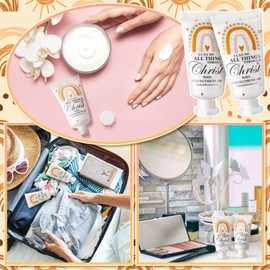 Heigble 50 Pack Christian Hand Lotion Bulk Gifts for Women Bible Mini Travel Hand Lotion Bulk Christian for Christmas Stocking Stuffers Women Church Appreciation Teachers Coworkers Gifts(Boho)