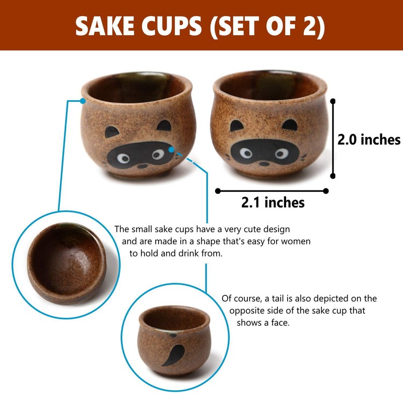 Traditional Japanese Pottery Sake Set - Exquisite Mino Ware Ceramic