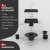 WEBANG 6 Inch Square Shower Drain Black Floor Drain with