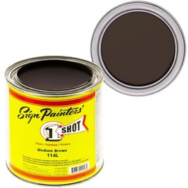 1 Shot 1 Quart Medium Brown Paint Lettering Enamel Pinstriping & Graphic Art
