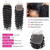 Deep Wave Human Hair Bundles with Closure Brazilian Hair 3