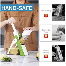 ZTQCSQ Mandoline Slicer/Veggie chopper for Kitchen &Safe Vegetable Chopper & Adjustable mandoline slicer.Easy to clean/storage/No need to replace the blade…