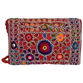 Craft Trade Clutch Bags for Women - Rajasthani Hand Embroidered Mini Crossbody Bag Women's Cluches for Wedding Party Gifts