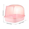 WOONEKY Chinchilla Sand Bath House for Pets Plastic Hamster Bathtub