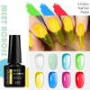 MEET ACROSS Jelly Gel Nail Polish Set, Translucent Clear Colors