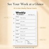 A5 Weekly Planner Inserts, Undated 6-Hole Refill Pages with Monday-Sunday