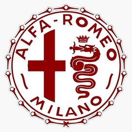 Alfa Romeo Classic (Red) Bumper Sticker Window Vinyl Decal 5"