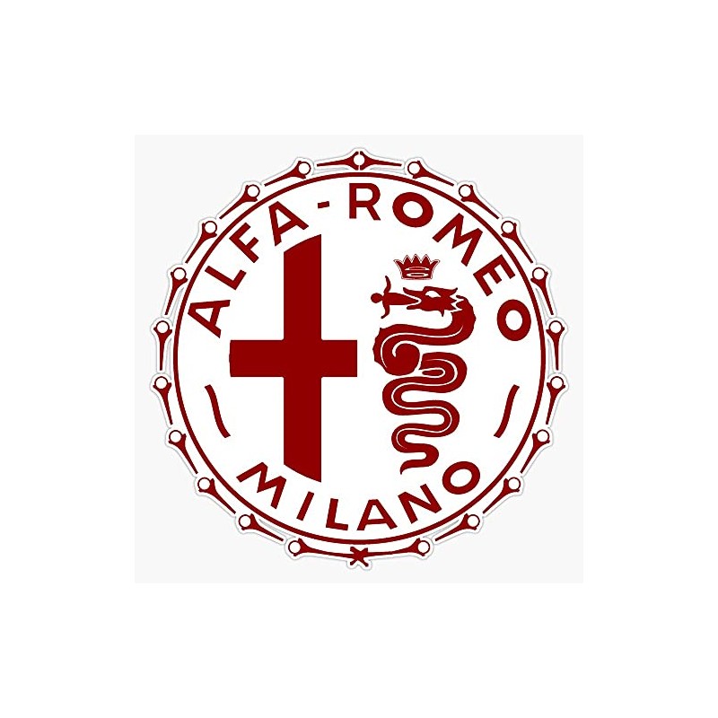 Alfa Romeo Classic (Red) Bumper Sticker Window Vinyl Decal 5"
