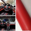 DIYAH 3D Red Carbon Fiber Film Twill Weave Vinyl Sheet