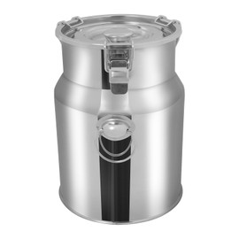 VPABES 5L/1.32Gallon Stainless Steel Milk Can, Milk Container Milk Jug Milk Bucket Wine Pail Bucket Bottle Liquid Container Storage for Grain Wine Liquid,Stainless Steel Sealed Tank