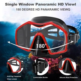 Mask Fins Snorkel Set,Keephigher Snorkeling Gear for Adults,Panoramic View Snorkel Mask Anti-Fog,Dry Top Snorkel,Fins and Travel Bag for Swimming,Snorkeling and Travel Diving