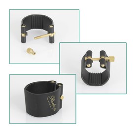 Leather connecting strap and plastic cover for bass clarinet