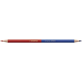 Premium Colouring Pencil, STABILO Original, Single Pen, Two-Tone, Red & Blue