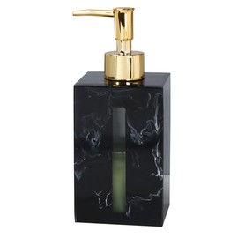 SMIXLVY 17oz Marble Textured Soap Dispenser Hand Dishwashing Soap Dispenser For Kitchen Sink,Resin Lotion Dispenser For Bathroom Countertop With Pump,Hand Wash Dispenser For Home Decor(Black)