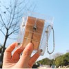 2Pcs Lipstick Case with Keychain, Transparent Mini Makeup Bag Pouch
