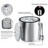 thirei 2L Ice Cube Tray, Stainless Steel Ice Container, with