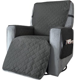 JUUXO Recliner Lift Chair Cover Waterproof Nonslip Dog Chair Cover Furniture Protector Recliner Slipcovers for Pets (Grey)