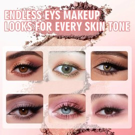 Paleta de Sombras de Ojos Deslumbrantes, Colección de 28 Tonos Sombras de Ojos Mates y Brillantes, Paleta de sSombras de Ojos Vibrantes, Se Difuminan 