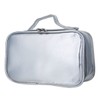 Square Tote Bag Portable Cosmetic Pouch (Silver) / 스퀘어 토트백