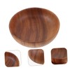 Ciieeo Wooden Serving Plate Portable Condiment Holder for Sauces Dips