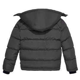 wantdo Boy's Waterproof Winter Jacket Hooded Puffer Coats Jackets Dark Gray Size 8