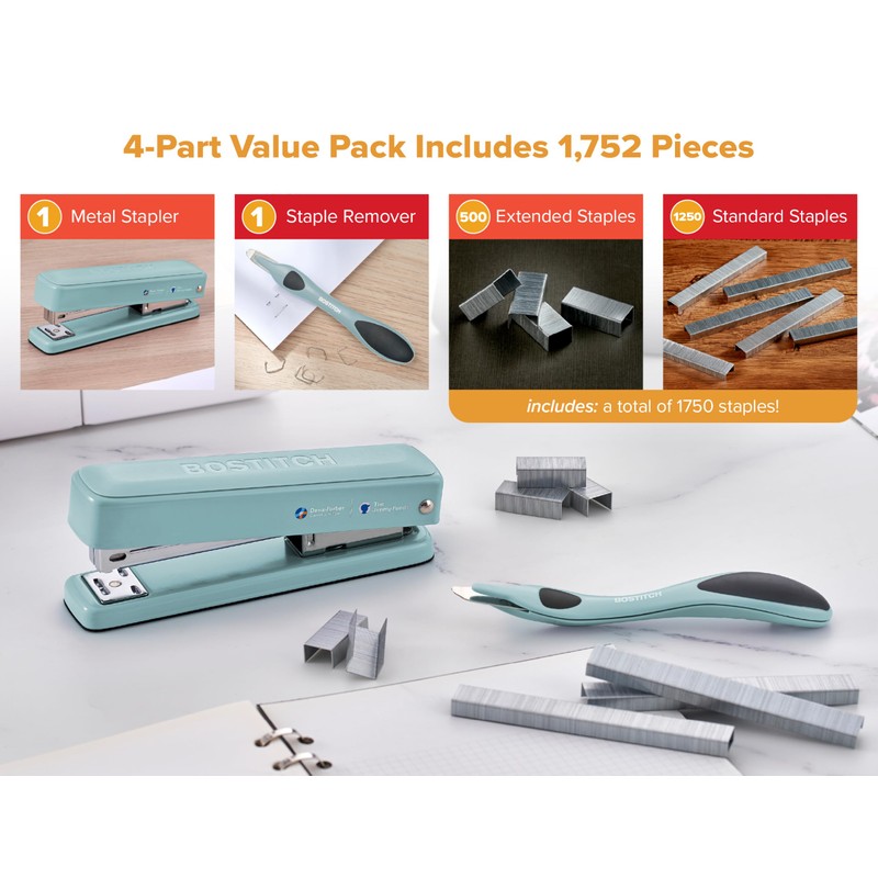 Bostitch Titan Heavy Duty Metal Stapler, 50 Sheet Capacity with