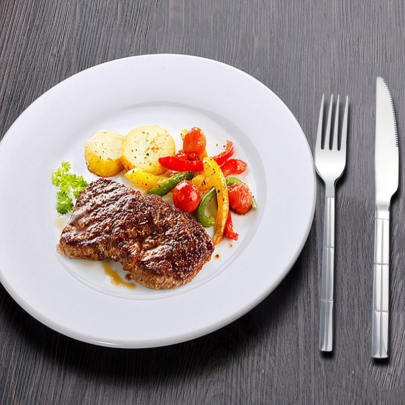 Lesbin Cubiertos de acero inoxidable de 30 piezas, servicio para