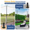 EUIJOIP String Light Pole 8 FT Adjustable, 1 Pack Heavy