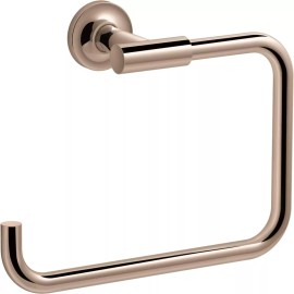 Kohler K-14441-RGD Purist Wall Mounted Bathroom Towel Ring, Vibrant Rose Gold