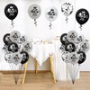 Balloons 65 Years Birthday Women Men Decorations 32 Pieces Black