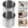 HEMOTON Edelstahlbehälter 2 Stück Edelstahl-Messbecher Mit Backmessbehälter 250 Ml Mehlbehälter