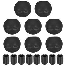 PATIKIL 0.59 Inch Chair Feet Replacement, 8 Pack TPE Outdoor Camping Chair Leg Tips Ball Cap Folding Chair Legs Floor Protectors Stability on Rugged Fit for 0.59"(15mm) Chair Feet, Black