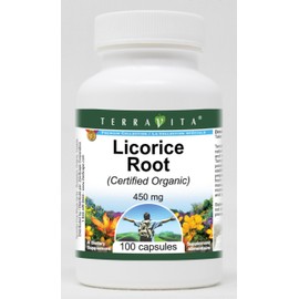 Licorice Root (Certified Organic) - 450 mg (100 Capsules, ZIN: 517737)