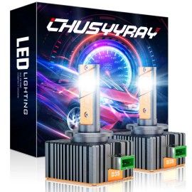 CHUSYYRAY Led Headlight Bulbs Replace 55w D3S D3R HID Xenon Super White Conversion Kit