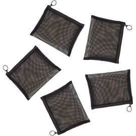 Mesh Makeup Bag Black Mesh Zipper Pouch,5Pcs Black Mesh Bags Mesh Zipper Pouch Toiletry Bag Portable Mesh Cosmetic Bags,Black Mesh Coin Pouch,Mesh Cosmetic Bags Nylon Mesh Cosmetic Zipper Bags