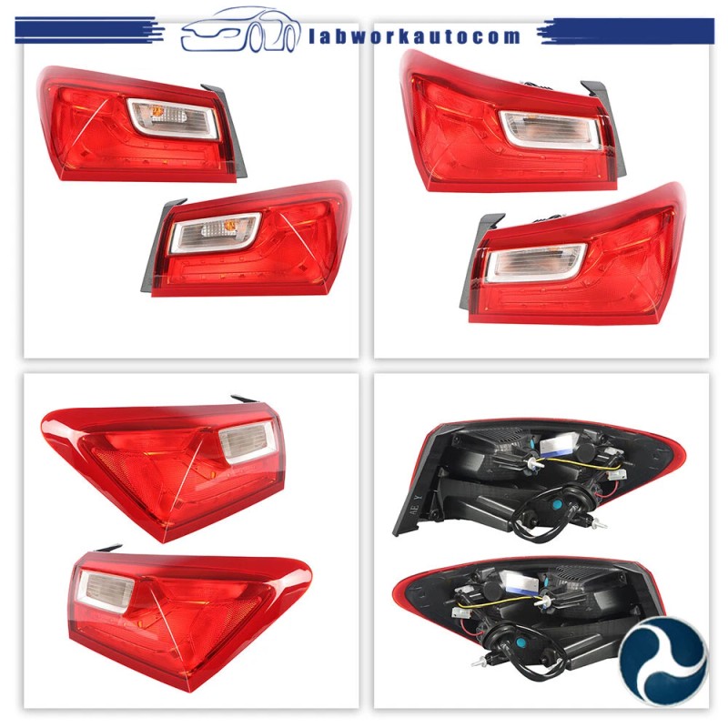 labworkauto For 2016-2020 Chevy Malibu Outer Tail Lights Rear Brake