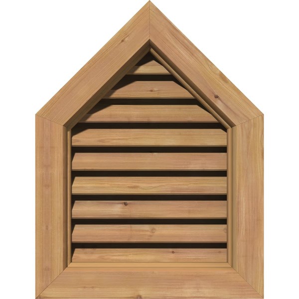 Ekena Millwork GVWPE20X3200SFUWR-14 Peaked Top Gable Vent Brick Mould Face,