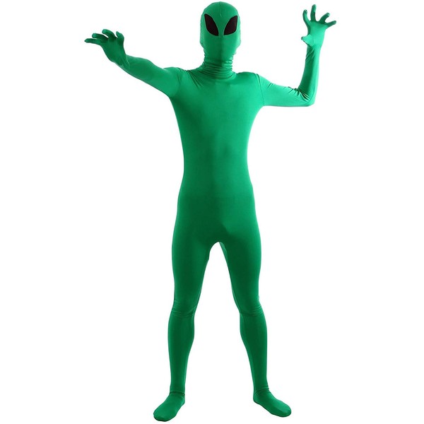 Gaoin Men's and Women's Spandex Full Body Alien Costumes Bodysuits
