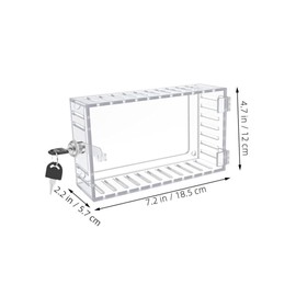 TEHAUX 1 Set Thermostat Lock Box Protective Cover for Thermostats Easy Wall Mount Sturdy Lockable Design with Visible Panel Household Energy Saver