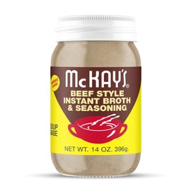 McKay's Beef Flavored Soup Seasoning, Gluten Free, Vegetarian Instant Broth, Bullion Powdered Seasoning, Good on Meats, Veggies or in Soup! (Original Beef, 1 Pack)